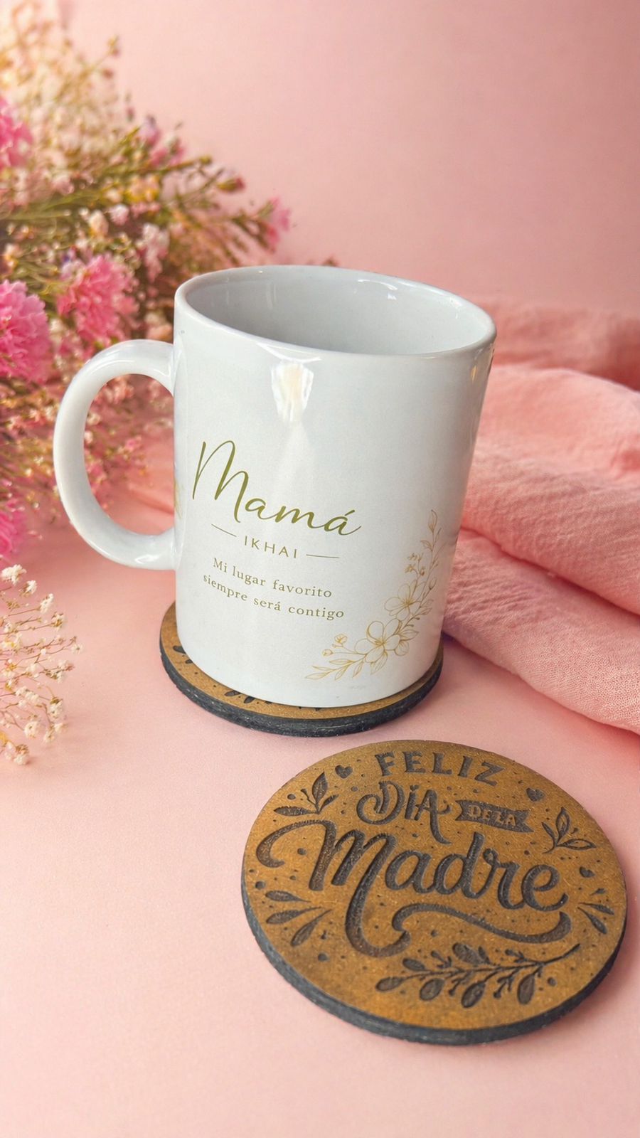 Combo Taza + Posavasos personalizado Sur Lab