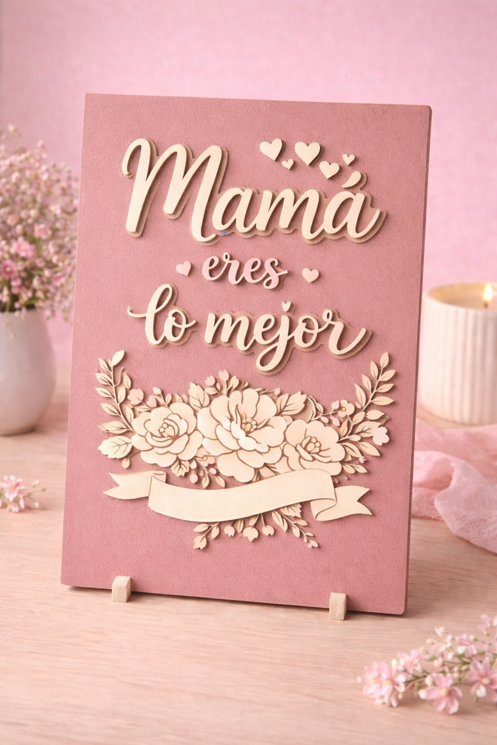 Placa decorativa Mamá eres lo mejor