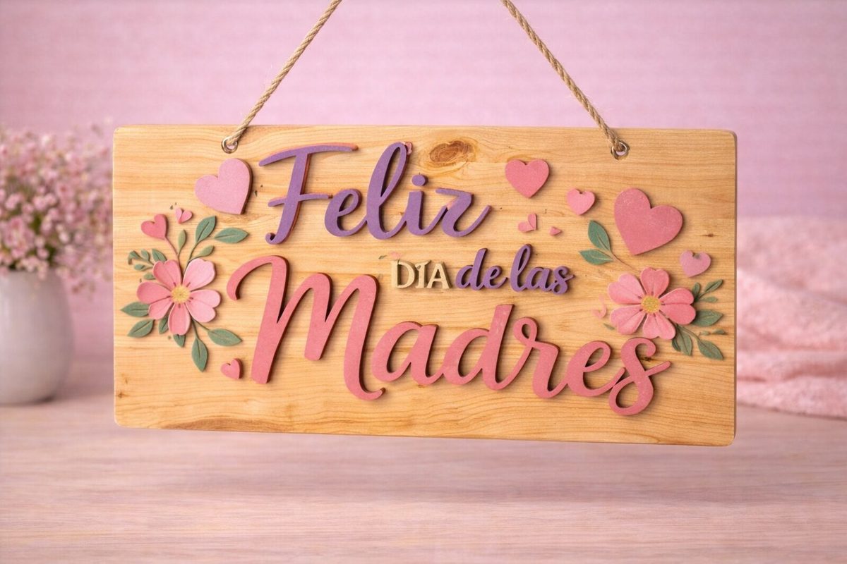 Letrero de ciprés Feliz Día de las Madres